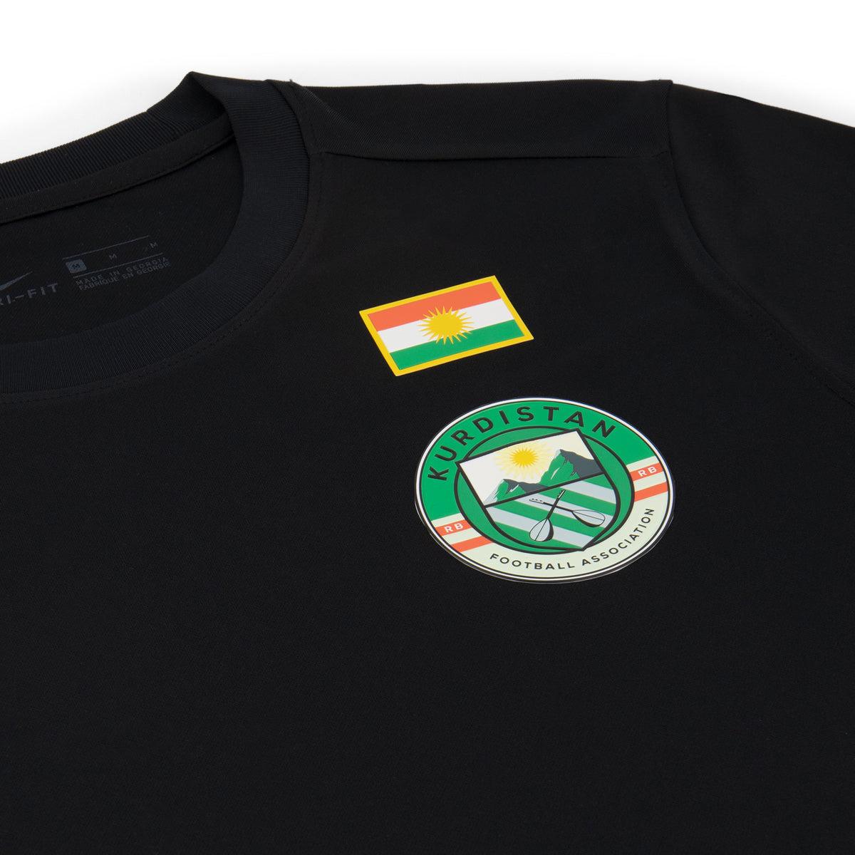 Kurdistan Trikot – Schwarz mit Flagge & Wappen