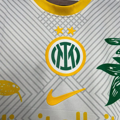 Inter Mailand Schlangenhaut Sondertrikot 2024-2025 - Weiß-Gelb